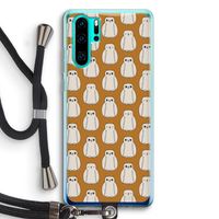 Uilen: Huawei P30 Pro Transparant Hoesje met koord