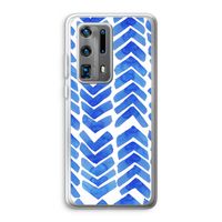 Blauwe pijlen: Huawei P40 Pro Plus Transparant Hoesje Blauwe pijlen: Huawei P40 Pro Plus Transparant Hoesje