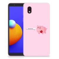 Samsung Galaxy A01 Core Telefoonhoesje met Naam Pig Mud Samsung Galaxy A01 Core Telefoonhoesje met Naam Pig Mud