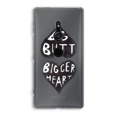 Big butt bigger heart: Sony Xperia XZ2 Transparant Hoesje