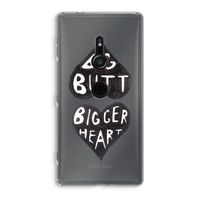 Big butt bigger heart: Sony Xperia XZ2 Transparant Hoesje