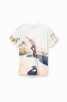 T-shirt met fotoprint van een skater - WHITE - 3/4