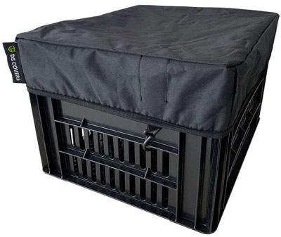 Fietskrathoes DS Covers Crate L voor kratten t/m 40 x 50 cm - zwart