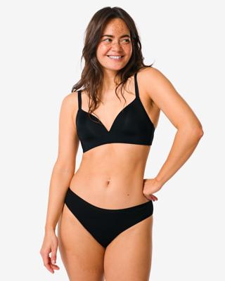 HEMA Damesslip katoen - 2 stuks zwart (zwart)