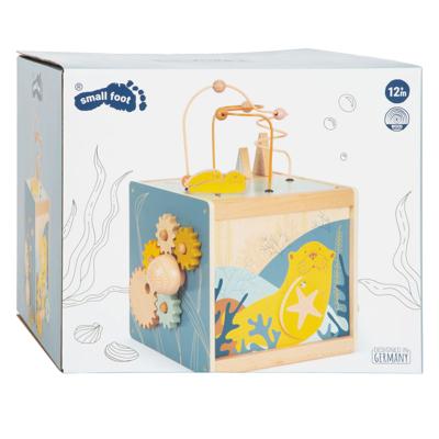 Small Foot houten activiteitenkubus met motoriekspiraal zeekust
