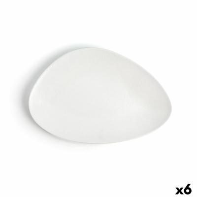 Dinerbord Ariane Antracita Driehoekig Wit Keramisch Ø 29 cm (6 Stuks)