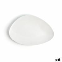 Dinerbord Ariane Antracita Driehoekig Wit Keramisch Ø 29 cm (6 Stuks)