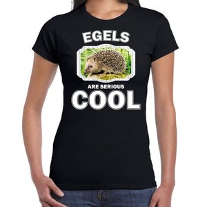 Dieren egel t-shirt zwart dames - egels are cool shirt