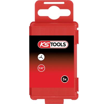 KS Tools 911.8386 Tri-Wing-bit Speciaal staal Vernikkeld E 6.3 5 stuk(s)