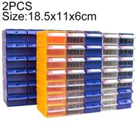 2 stk verdikt gecombineerd Plastic delen kabinet lade Type Component vak gebouw blokgrootte materiële vak Hardware vak willekeurige kleur levering: