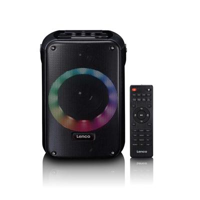 LENCO BTC-060BK - Karaoke set met Bluetooth®, oplaadbare batterij, draadloze karaoke microfoon en disco LED-verlichting