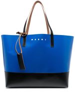 Marni sac cabas Tribeca en cuir - Bleu