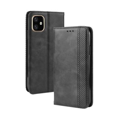 Magnetische Buckle retro Crazy Horse textuur horizontale Flip lederen case voor Apple iPhone 11 Pro Max met houder & kaartsleuven & fotolijstjes (zwa