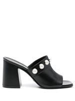 Stuart Weitzman mules Paloma 85 mm en cuir - Noir - thumbnail