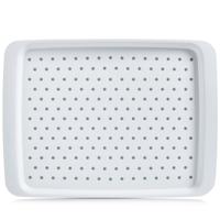 Zeller Dienblad - antislip - wit - kunststof - 35 x 26 cm