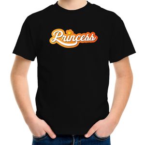 Princess Koningsdag t-shirt zwart voor kinderen