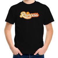 Princess Koningsdag t-shirt zwart voor kinderen - thumbnail