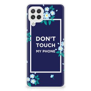 Samsung Galaxy A22 4G | M22 Silicone-hoesje Flowers Blue DTMP