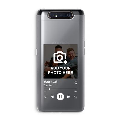 Music Player: Samsung Galaxy A80 Transparant Hoesje