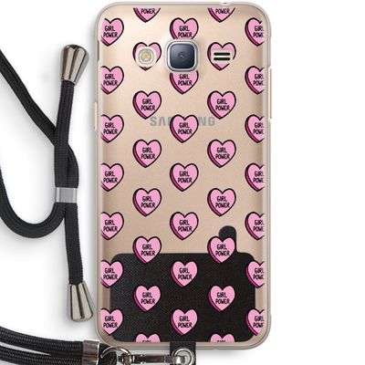 GIRL POWER: Samsung Galaxy J3 (2016) Transparant Hoesje met koord