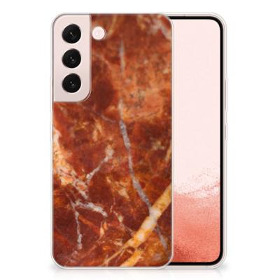 Samsung Galaxy S22 | TPU | Siliconen hoesje | Marmer Bruin