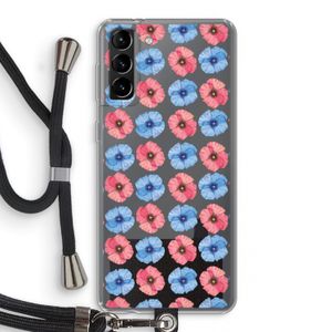 Klaproosjes: Samsung Galaxy S21 Plus Transparant Hoesje met koord