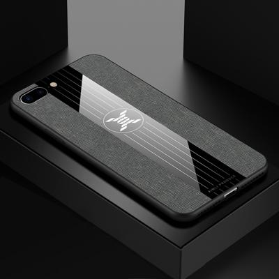 Voor iPhone 8 & 7 XINLI stiksels doek Textue schokbestendig TPU beschermhoes (grijs)
