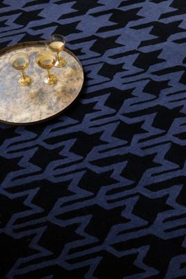 Ted Baker - Houndstooth Dark Blue 162808 - 250x350 cm Vloerkleed