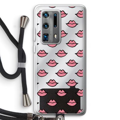 Lipjes: Huawei P40 Pro Plus Transparant Hoesje met koord