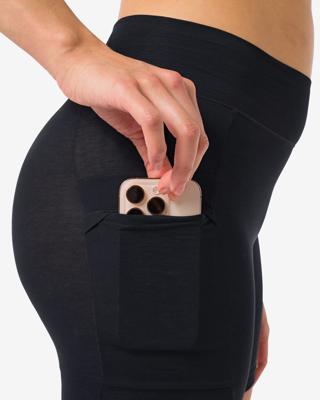 HEMA Dames Fietsshort Real Lasting Cotton Zwart (zwart)