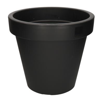Bloempot/plantenpot - D35 x H31 cm - antraciet grijs - kunststof - voor binnen en buiten