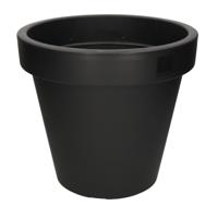 Bloempot/plantenpot - D35 x H31 cm - antraciet grijs - kunststof - voor binnen en buiten