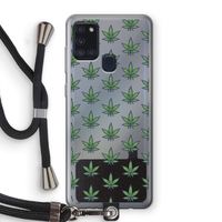 Weed: Samsung Galaxy A21s Transparant Hoesje met koord Weed: Samsung Galaxy A21s Transparant Hoesje met koord