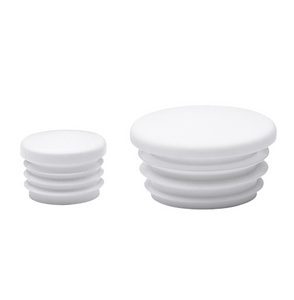 Inslagdop wit voor buis Ø25 (set van 2 stuks)