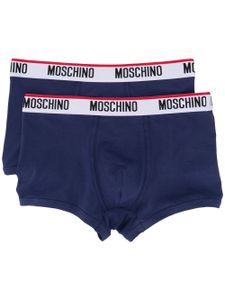 Moschino boxer à bande logo - Bleu