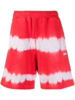 MSGM bermuda à imprimé tie dye - Rouge