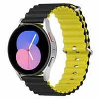 Ocean Style bandje - Zwart / geel - Samsung Galaxy Watch - 42mm - thumbnail