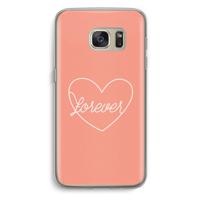Forever heart: Samsung Galaxy S7 Transparant Hoesje