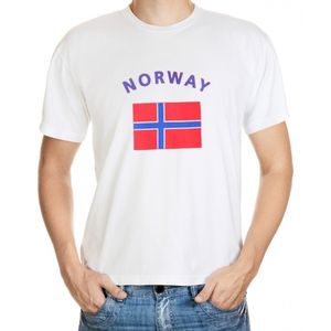 Wit t-shirt Noorwegen heren