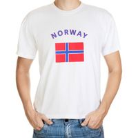 Wit t-shirt Noorwegen heren - thumbnail