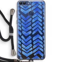 Blauwe pijlen: Huawei P Smart (2018) Transparant Hoesje met koord