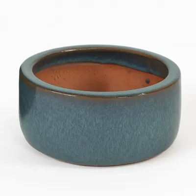 Mcollections Bloempot Geglazuurd - 21 x 10 cm - Mosgroen