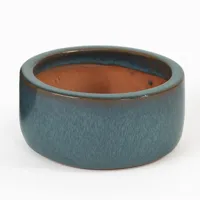 Mcollections Bloempot Geglazuurd - 21 x 10 cm - Mosgroen