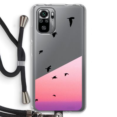 Fly away: Xiaomi Redmi Note 10S Transparant Hoesje met koord