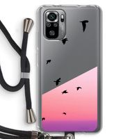 Fly away: Xiaomi Redmi Note 10S Transparant Hoesje met koord