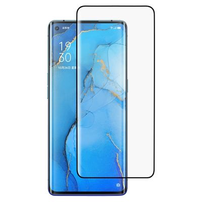Voor OPPO Reno3 Pro 9H HD 3D Curved Edge Tempered Glass Film (Zwart)