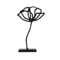 Ornament op voet Papaveru zwart L