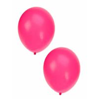 Bellatio Decorations ballonnen - 25x stuks - fuchsia roze - 27 cm - verjaardag - feestartikelen