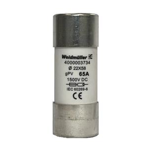 Weidmüller 4000003734 FUSE WSFL 22X58 65A 1K5V GPV Buiszekering Inhoud 10 stuk(s)