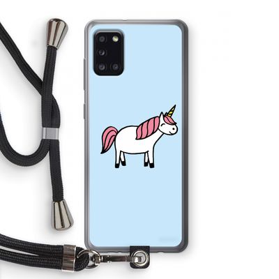 Eenhoorn: Samsung Galaxy A31 Transparant Hoesje met koord